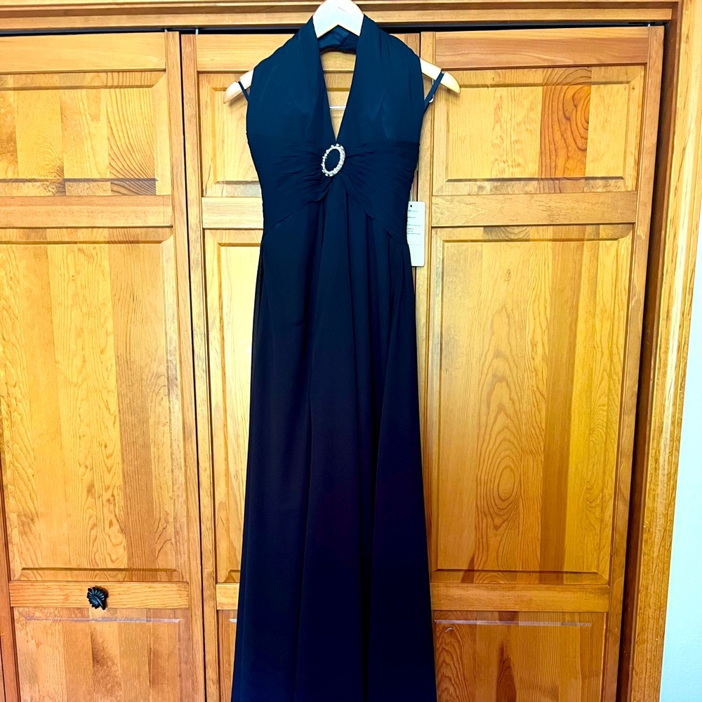 Dressily Bee navy blue formal evening gown, NWT, size 4